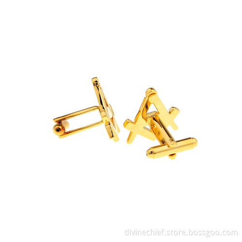 High End Golden Plated Copper/Stainless Steel/Titanium Cufflinks For Man's Shirt